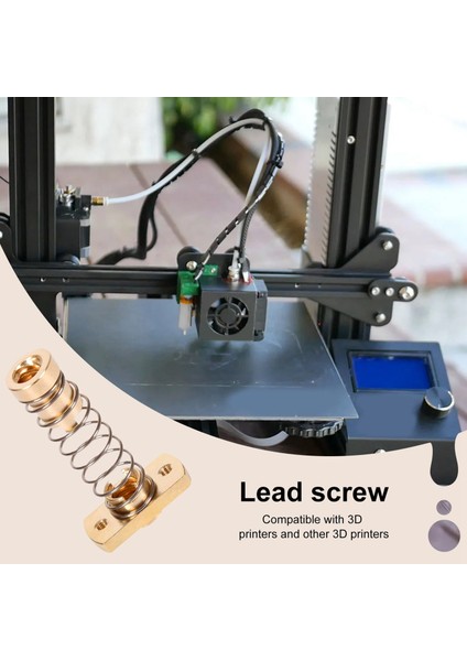 Takım CR10 Z Ekseni T8 Anti Boşluklu Yaylı Somun Eliminasyon Alanı Pirinç Somunlar Yükseltme Için Ender 3s Ender 3 Pro (Yurt Dışından)