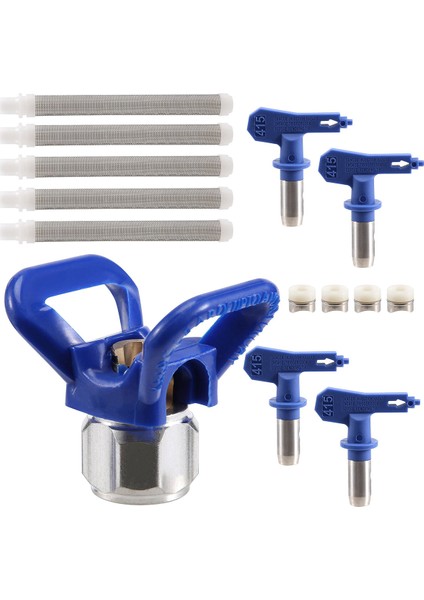 10 Parça Sprey Başlıkları Tersinir Havasız Boya Püskürtme Memesi Havasız Boya Püskürtme Püskürtme Ucu Koruması ve Filtre (Yurt Dışından) modelleri