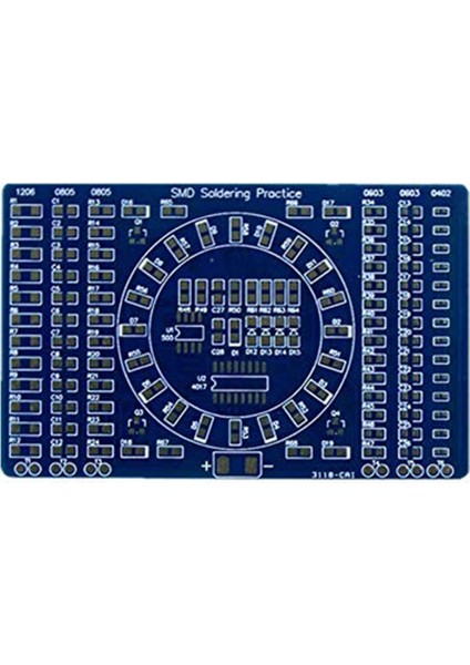 Dönen LED Smd NE555 Lehimleme Uygulama Kurulu Dıy Kiti Fanny Beceri Eğitimi Dıy Kiti Elektronik Pcb Devre Kartı Modülü Takım Elbise (Yurt Dışından)
