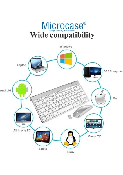Tablet ve Bilgisayarlar Için 2.4g Wireless Bluetooth Kablosuz Klavye ve Optik Fare Seti AL3946