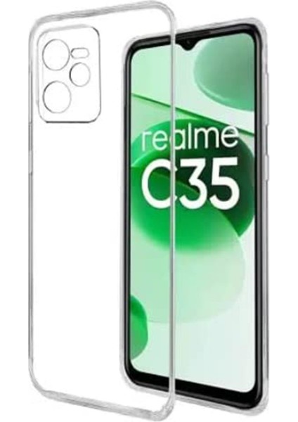 Happycase Realme C35 Kılıf Lüx Şeffaf Silikon