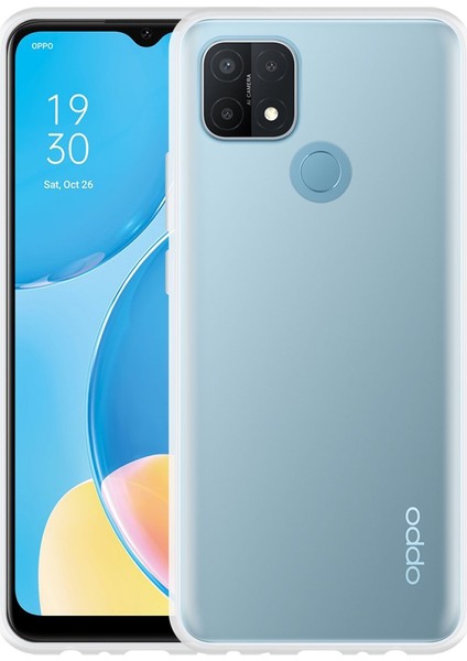 Oppo A15S Kılıf Deluxe 2mm Şeffaf Silikon