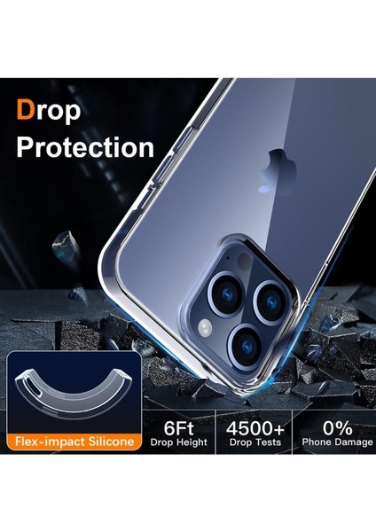 iphone 15 Pro Kılıf Kamera Korumasız Şeffaf Silikon Tpu 0.02MM Şeffaf Kapak Kılıf