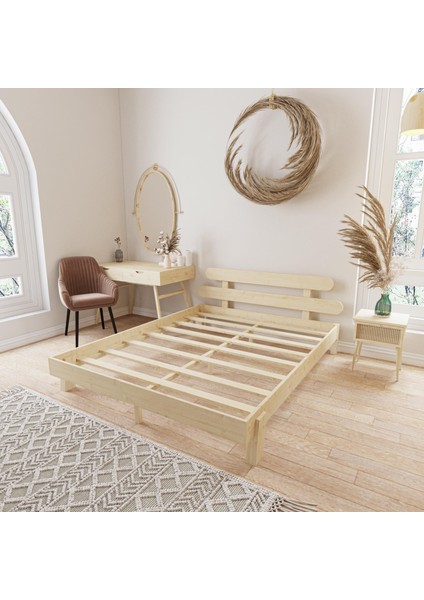 Damla Model Doğal Çam Ahşap Karyola modelleri