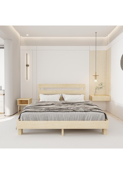 Natura New Model Doğal Çam Ahşap Karyola