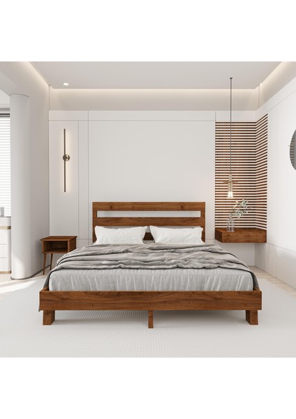 Natura New Model Ceviz Renk Çam Ahşap Karyola fiyatları