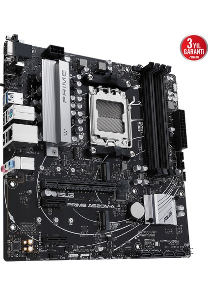 Prıme A620M-A-Csm Amd A620 Am5 Ddr5 6400 Dp Hdmı Vga Çift M2 Usb3.2 Aura Rgb Matx (Prıme A620M-A-Csm) Anakart