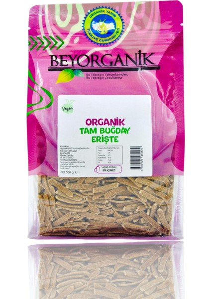 Organik Tam Buğday Erişte 500gr