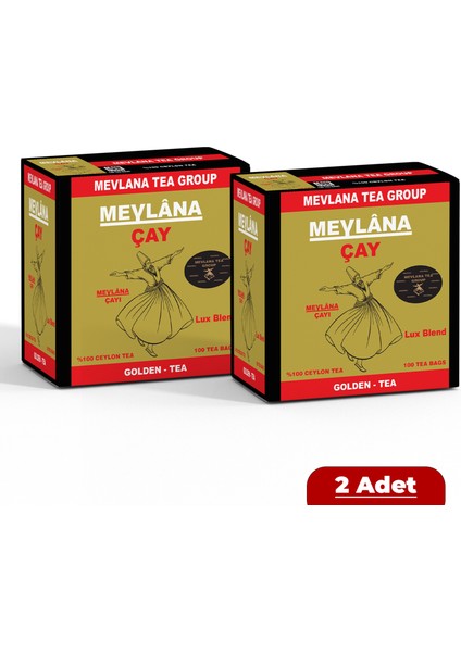 100'LÜ x 2 Adet %100 Ceylon Sri Lanka Sallama Mevlana Tea Group Bardak Poşet Siyah Saf Yaprak Çay