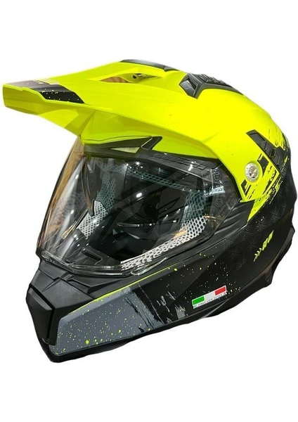 X60 Sand Yellow Black Kask (Camlı)