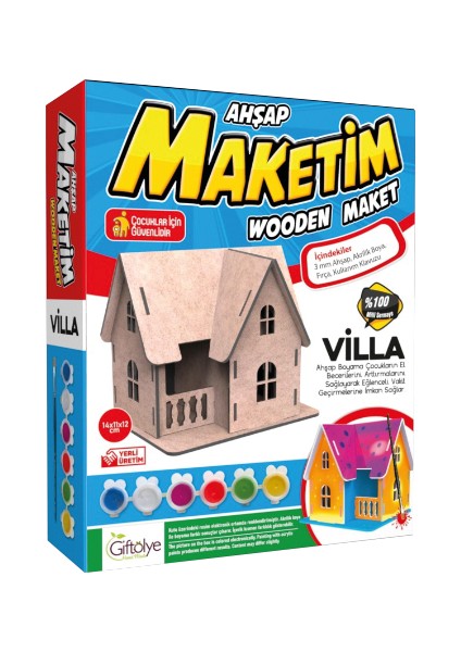 Villa Ahşap Maket Seti