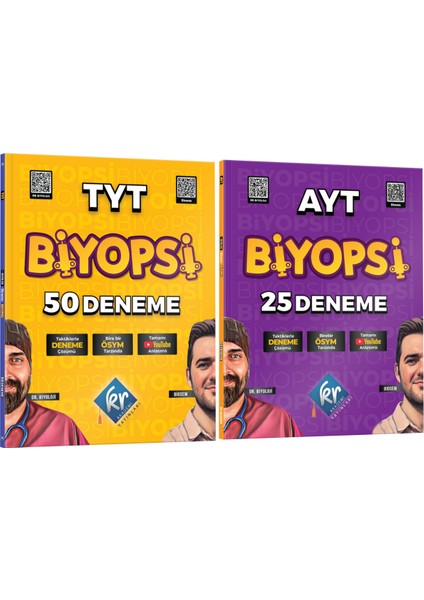 Kr Akademi Yayınları Dr. Biyoloji & Biosem TYT-AYT Biyopsi 50+25 Biyoloji Deneme Seti