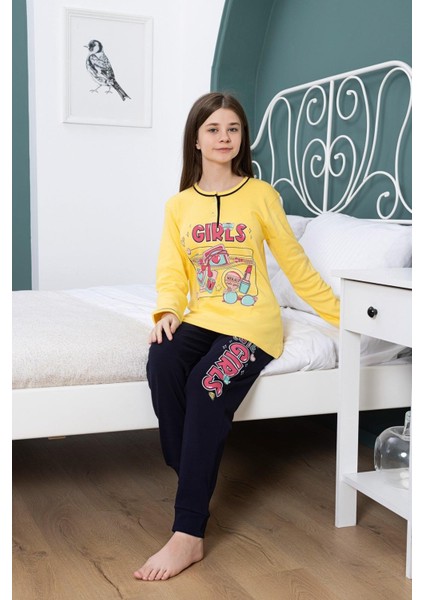 Kız Çocuk Pijama Takım 6033 Sarı