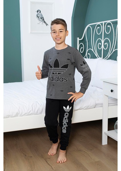 Kapitex Erkek Çocuk Pijama Takım 5017 Füme