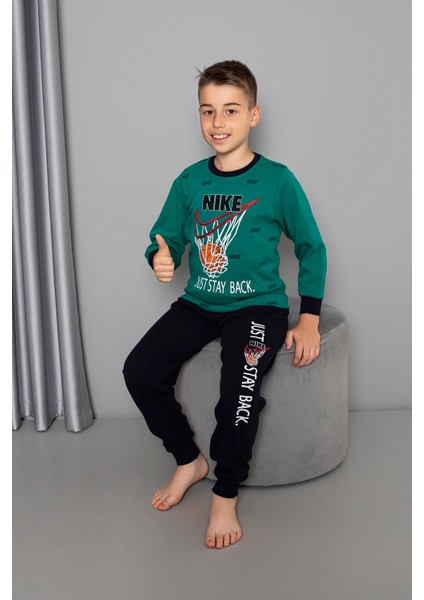 Kapitex Erkek Çocuk Pijama Takım 5006 Yeşil
