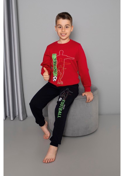 Kapitex Erkek Çocuk Pijama Takım 5005 Bordo