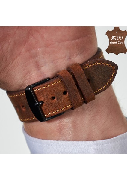 Huawei Watch Gt Gt2 E GT2E GT2PRO Gt3 Gt3 Pro Huawei Watch 4 Pro Ultimate Deri Kordon Kayış 46 22MM Taba indirimleri