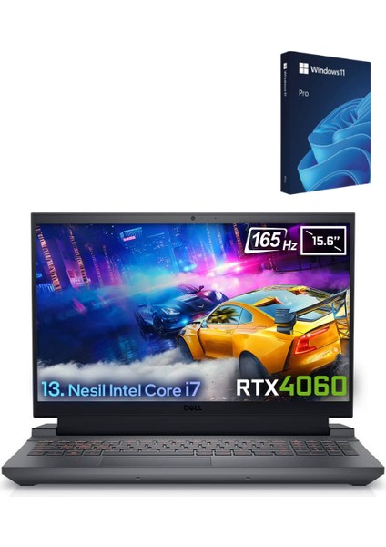 Gaming G15 5530  Intel Core I7-13650HX 64GB  1tb SSD RTX4060 8gb  15.6 Inç Full Hd Gaming Laptop +  Microsoft Windows 11 Pro 64 Bit Türkçe USB Kutu G155530013_W641TB