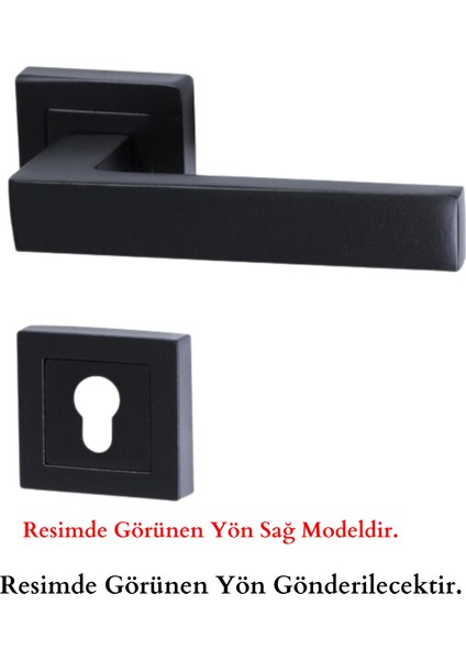 Konak Kare Rozetli Yale Sağ Yön Kapı Kolu
