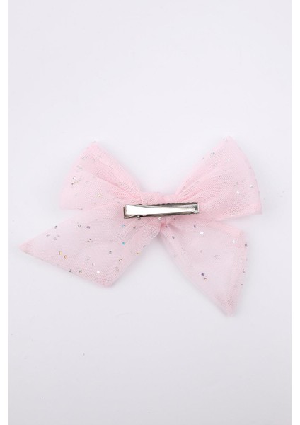 Pudra Simli Tül Fiyonk Kız Çocuk Klips Toka modelleri