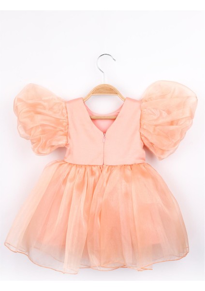Somon Taçlı Organze Kız Çocuk Parti Elbisesi - Carlene fırsatları