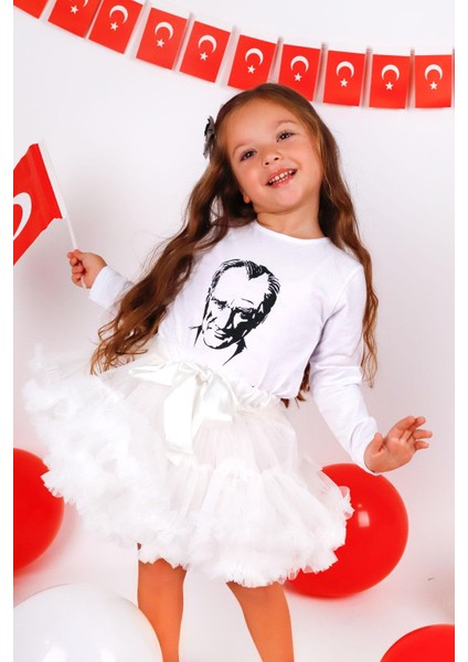 Beyaz Kız Çocuk Tütü Etek - Bonita