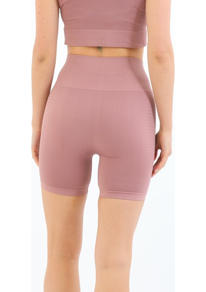 Yüksek Bel Toparlayıcı Biker Egzersiz Yoga Günlük Örme Dizüstü Şort Tayt Ser indirimleri