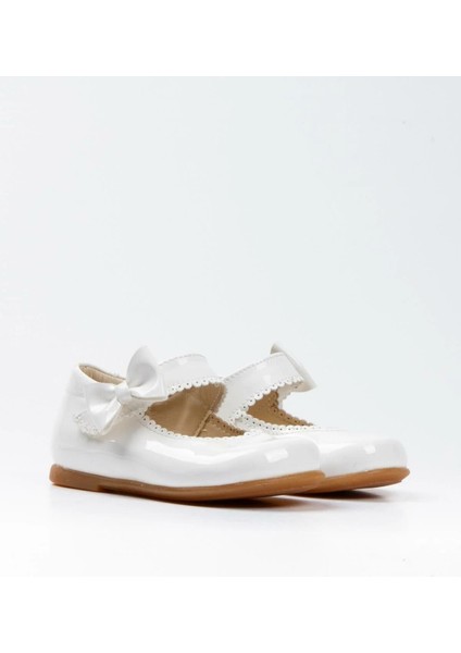 Doria Kız Bebek Soft Tabanlı Beyaz Rugan Babet AB1001 fiyatları