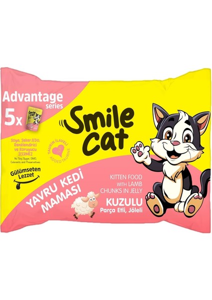 Cat Yavru Kedi Maması Kuzulu 5 x 85 gr