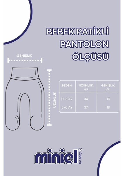 Unisex Bebek Penye Organik Pamuklu 0-6 Ay Patikli Bebek Tek Alt 4'lü Set - Sarı