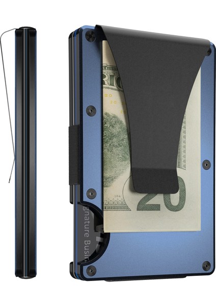 Erkek Minimalist Ince Cüzdan - Rfıd Engelleme Ön Cep Kredi Kartı Tutucu - Para Klipsli Alüminyum Metal Küçük Erkek Cüzdan (Yurt Dışından) indirimleri