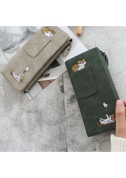 Sevimli Kedi Kot Tarzı Kadın Cüzdan Uzun Fermuar Kız Yüksek Dereceli Pu Deri Telefon Kılıfı Kadın Kartlıklı Cüzdan Siyah (Yurt Dışından) fırsatları