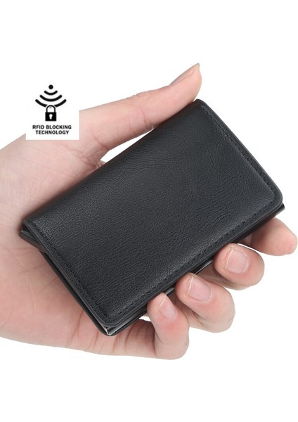 Yeni Erkek Kadın Akıllı Cüzdan Kartvizitlik Rfid Cüzdan Alüminyum Metal Kredi Iş Mini Kart Cüzdan Dropshipping (Yurt Dışından) modelleri
