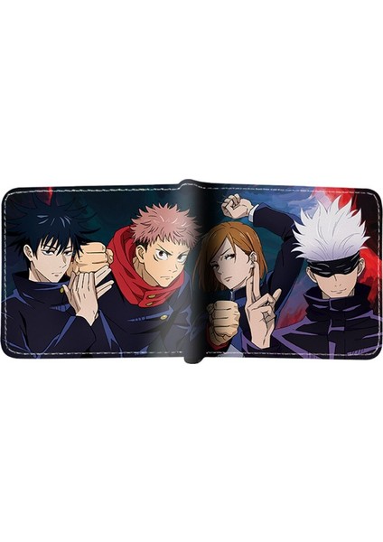 Sıcak Satış Japon Anime Karikatür Jujutsu Kaisen Cüzdan Kart Tutucu Para Cebi (Yurt Dışından) fırsatları
