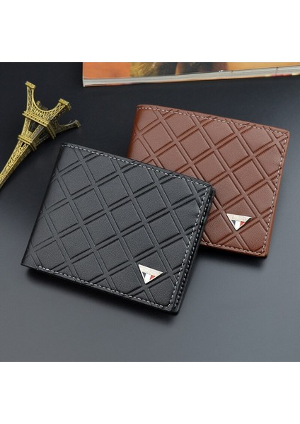 Yeni Erkek Cüzdan Kısa Çoklu Kart Bozuk Para Cüzdanı Moda Rahat Cüzdan Erkek Gençlik Cüzdan Erkekler Için Pu Deri Cüzdan Erkek Kart Çanta (Yurt Dışından)
