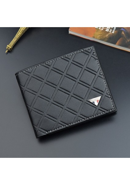 Yeni Erkek Cüzdan Kısa Çoklu Kart Bozuk Para Cüzdanı Moda Rahat Cüzdan Erkek Gençlik Cüzdan Erkekler Için Pu Deri Cüzdan Erkek Kart Çanta (Yurt Dışından)