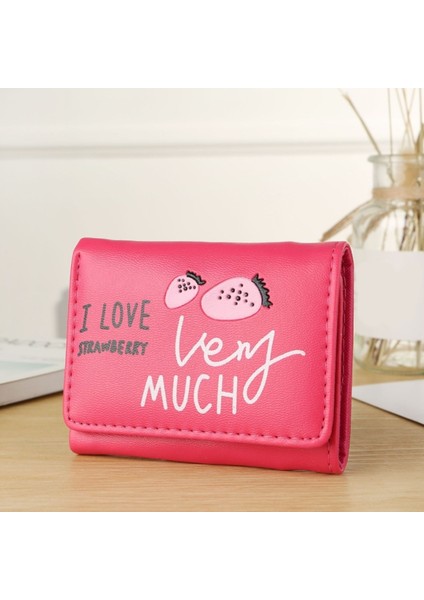 Yeni Kadın Baskı Sevimli Moda Çanta Pu Deri Kısa Çile Cüzdan Para Kart Sahibinin Yumuşak Cüzdan Kart Kadın Debriyaj (Yurt Dışından) modelleri
