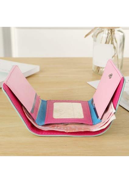Yeni Kadın Baskı Sevimli Moda Çanta Pu Deri Kısa Çile Cüzdan Para Kart Sahibinin Yumuşak Cüzdan Kart Kadın Debriyaj (Yurt Dışından) indirimleri
