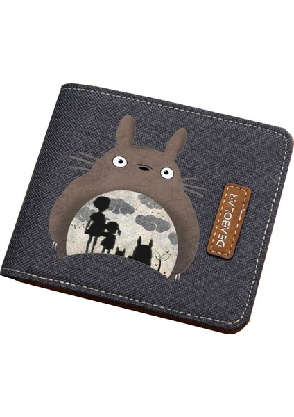 Öğrenci Para Kartı Çanta Anime Komşum Totoro Cüzdan Erkek Kadın Kısa Baskı Kanvas Cüzdan Gençler Çanta (Yurt Dışından)