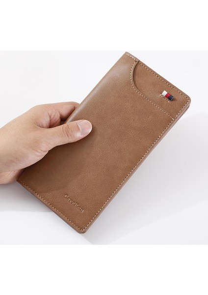 Cüzdan Erkek Uzun Kore Versiyonu 2022 Yeni Rahat Retro Cüzdan Öğrenci Çoklu Kart Cüzdan Adına Tek Parça (Yurt Dışından)