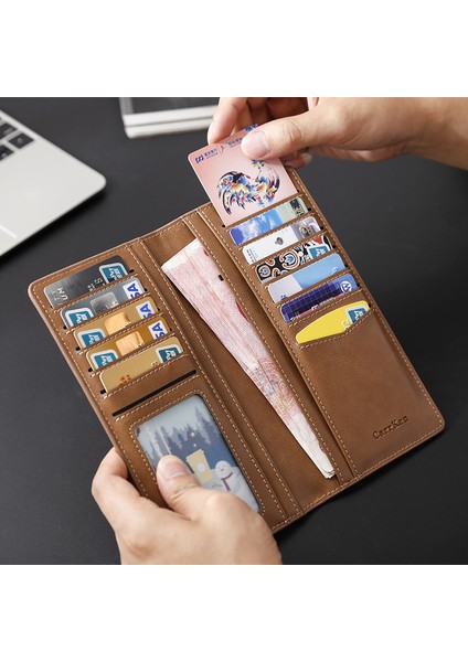 Cüzdan Erkek Uzun Kore Versiyonu 2022 Yeni Rahat Retro Cüzdan Öğrenci Çoklu Kart Cüzdan Adına Tek Parça (Yurt Dışından) modelleri