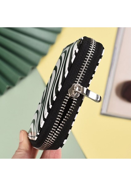 Zebra Baskı Çanta Cüzdan Kadın Deri Kısa Cüzdan Moda Sevimli Kredi Kartı Bozuk Para Çantaları Para Kesesi Mini Cüzdan (Yurt Dışından)