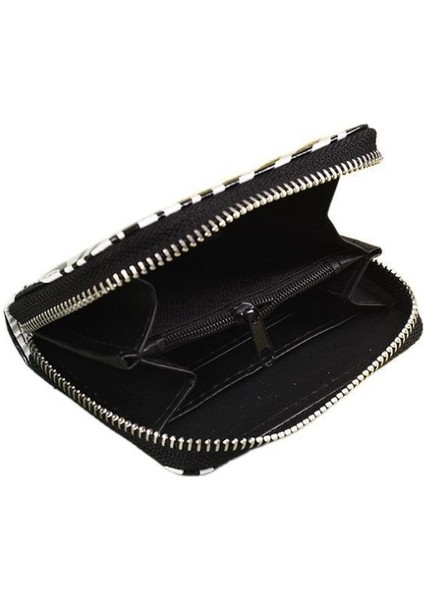 Zebra Baskı Çanta Cüzdan Kadın Deri Kısa Cüzdan Moda Sevimli Kredi Kartı Bozuk Para Çantaları Para Kesesi Mini Cüzdan (Yurt Dışından)