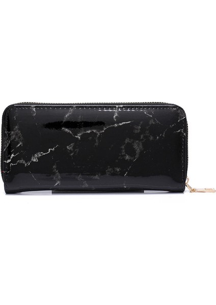 Kadın Moda Uzun Fermuar Mermer Cüzdan Çanta Debriyaj Anahtar Kart Telefon Para Çantası (Yurt Dışından)