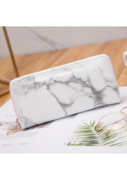 Kadın Moda Uzun Fermuar Mermer Cüzdan Çanta Debriyaj Anahtar Kart Telefon Para Çantası (Yurt Dışından) indirimleri