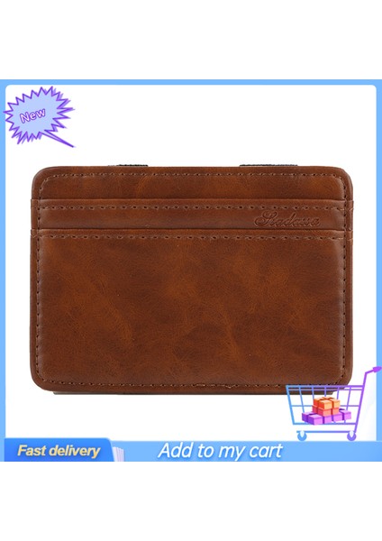 Bifold Cüzdan Büyük Kapasiteli Katlamalı Kart Yuvaları Kart Yuvaları Günlük Için Ince Sihirli Cüzdan (Yurt Dışından)