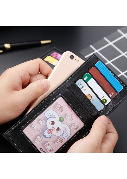 2022 Yeni Erkek Uzun Cüzdan Kore Versiyonu Lychee Desen Moda Cüzdan Çoklu Kart Cüzdan Adına Tek Parça (Yurt Dışından) indirimleri