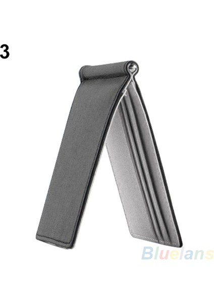 Microgood Unisex Ultra-Ince Sihirli Para Klip Suni Deri Kart Tutucu Bifold Mini Cüzdan (Yurt Dışından)