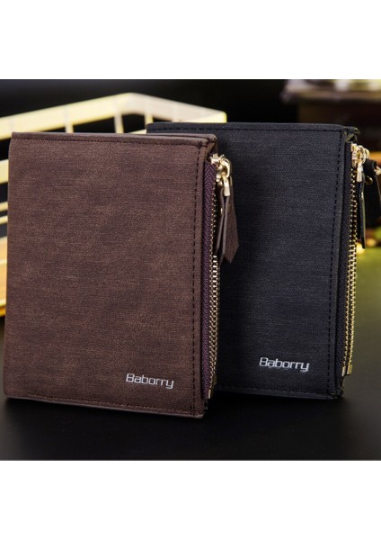Baborry Rfıd Koruma Erkek Cüzdan Katı Yumuşak Pu Bozuk Para Cüzdanı Kart Sahibinin Kısa Cüzdan Tasarım Ince Cüzdan Erkekler Için Geldbeutel Herren (Yurt Dışından) modelleri