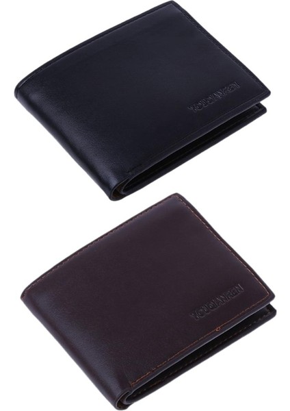 Yeni Moda Erkek Kısa Deri Cüzdan Kımlık Kredi Kartı Tutucu Billfold Çanta Debriyaj Erkek Mini Mektup Baskı Fotoğraf Cüzdan (Yurt Dışından)